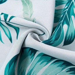 Tende Moderne Con Stampa Tropicale E Foglie Verdi Per Il Soggiorno