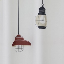 Tenda Moderna Stampata Su Misura, Modello Lampadario, Oscurante Per Soggiorno