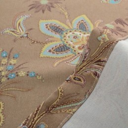 Tenda In Voile Trasparente In Stile Americano, Realizzata Su Misura, Con Stampa Floreale Marrone