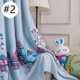 Tende Oscuranti Per Finestre Cartoon House, Tende Per Cameretta Per Bambini, Tende Su Misura