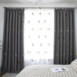 Tenda Oscurante Su Misura Con Ricamo A Forma Di Gattino Per Camera Da Letto