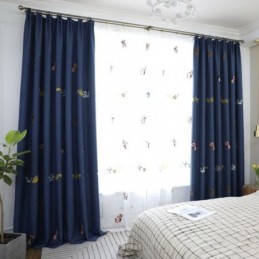 Tenda Oscurante Su Misura Con Ricamo A Forma Di Gattino Per Camera Da Letto