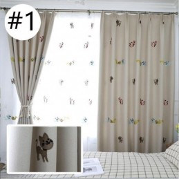 Tenda Oscurante Su Misura Con Ricamo A Forma Di Gattino Per Camera Da Letto