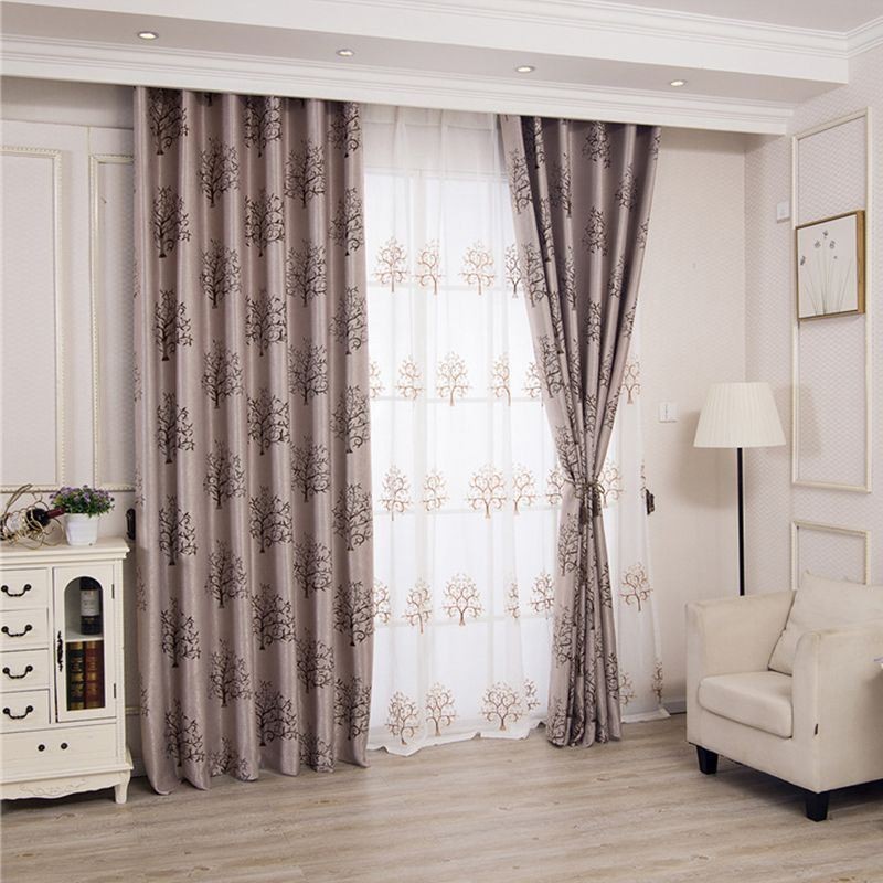 Tende Oscuranti Moderne In Tessuto Jacquard Ad Albero