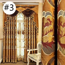 Tenda In Ciniglia Su Misura, Stile Europeo, Ricamo Floreale