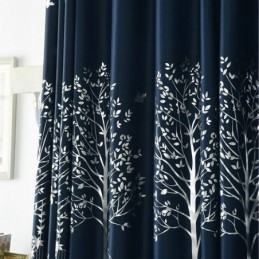 Tenda Oscurante Su Misura, Motivo Alberi Nordici Minimalisti