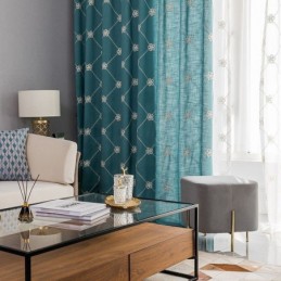 Tenda Moderna Su Misura In Cotone Con Reticolo A Rombi