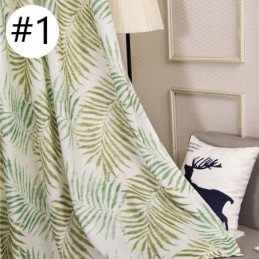 Tenda Oscurante Stampata Tropicale Su Misura, Pannello In Tulle Con Foglie Americane Per Camera Da Letto