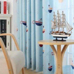 Tende Oscuranti Stampate Con Motivo A Navi Dei Cartoni Animati Per Bambini, Su Misura, Per La Camera Dei Bambini