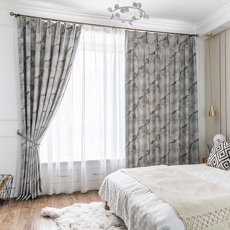 Tenda Moderna Su Misura Con Motivo Marmorizzato Per La Casa