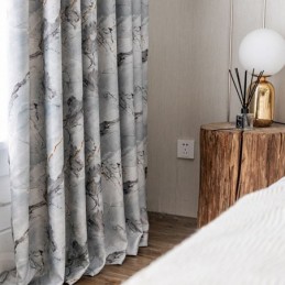 Tenda Moderna Su Misura Con Motivo Marmorizzato Per La Casa