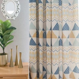 Tenda Moderna Su Misura In Cotone A Triangolo Stampato