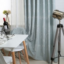 Tenda Nordica Su Misura Tenda In Cotone Con Ricamo A Foglia