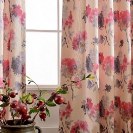 Tenda Moderna Su Misura In Cotone Con Stampa Floreale