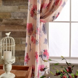Tenda Moderna Su Misura In Cotone Con Stampa Floreale
