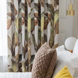 Tenda Moderna Su Misura Tenda Con Piante Stampa Home