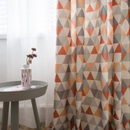 Tenda Moderna Su Misura In Cotone A Triangolo Stampato