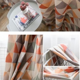 Tenda Moderna Su Misura In Cotone A Triangolo Stampato