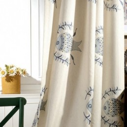 Tenda Oscurante Ricamata Su Misura Per Cameretta Dei Bambini, Oscurante Minimalista