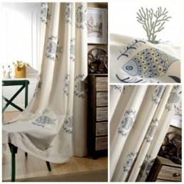 Tenda Oscurante Ricamata Su Misura Per Cameretta Dei Bambini, Oscurante Minimalista