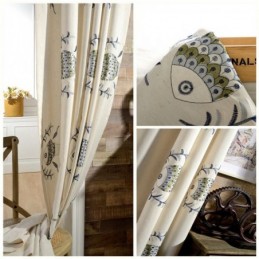Tenda Oscurante Ricamata Su Misura Per Cameretta Dei Bambini, Oscurante Minimalista