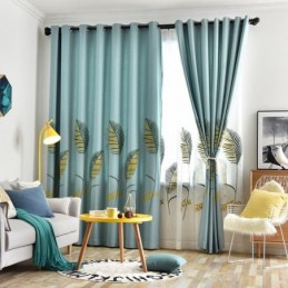 Tenda Nordica Su Misura Con Motivo A Foglie In Poliestere