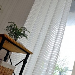 Tenda Trasparente Moderna E Semplice, Su Misura, A Righe, In Jacquard, Per Soggiorno, Studio, Tessuto Versatile