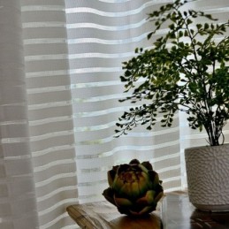 Tenda Trasparente Moderna E Semplice, Su Misura, A Righe, In Jacquard, Per Soggiorno, Studio, Tessuto Versatile