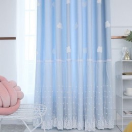 Tende Sweet Cloud Blu Semi-Oscuranti Per La Cameretta Delle Ragazze