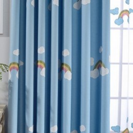 Tenda Oscurante Con Simpatico Cartone Animato Arcobaleno, Su Misura Per La Camera Dei Bambini