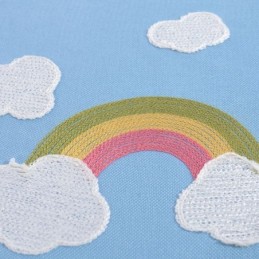 Tenda Oscurante Con Simpatico Cartone Animato Arcobaleno, Su Misura Per La Camera Dei Bambini