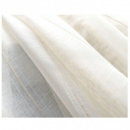 Tenda Trasparente Giapponese Semplice Su Misura, Con Grandi Strisce In Tessuto Jacquard Di Lino Bianco