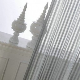 Tenda Trasparente Moderna E Semplice, Su Misura, In Tessuto Jacquard A Righe Grigie, Per Soggiorno E Studio