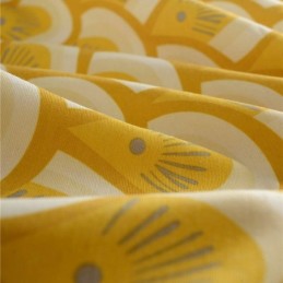 Tenda In Cotone Giallo Su Misura, Tenda A Conchiglia Stampata Unica Per Camera Da Letto E Soggiorno