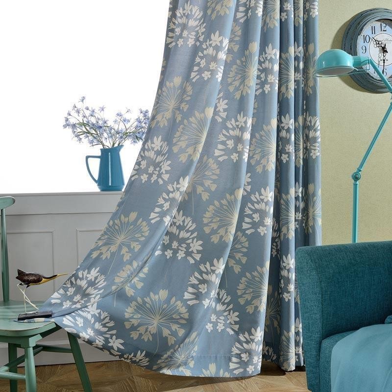 Tenda Giapponese Semplice Su Misura Con Stampa Floreale Blu