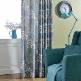 Tenda Giapponese Semplice Su Misura Con Stampa Floreale Blu