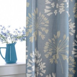 Tenda Giapponese Semplice Su Misura Con Stampa Floreale Blu