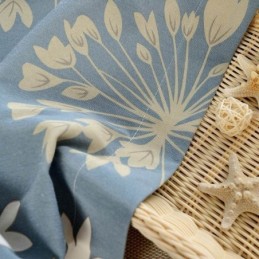 Tenda Giapponese Semplice Su Misura Con Stampa Floreale Blu