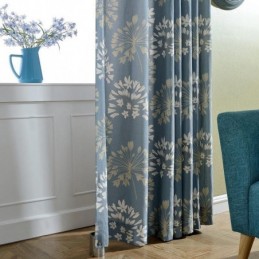 Tenda Giapponese Semplice Su Misura Con Stampa Floreale Blu