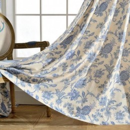 Tenda Giapponese Semplice Su Misura, Tessuto Stampato Blu Per Studio E Camera Da Letto