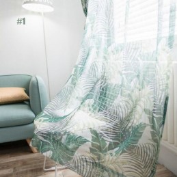 Tenda Trasparente Rurale Americana, Realizzata Su Misura, Con Ricamo Di Foglie Uniche, Tessuto Traspirante