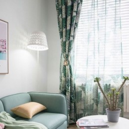 Tenda Trasparente Rurale Americana, Realizzata Su Misura, Con Ricamo Di Foglie Uniche, Tessuto Traspirante