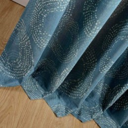 Tenda Antica Americana Su Misura, Tenda Con Cerchio Blu Stampato