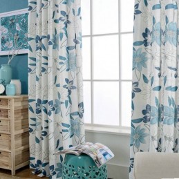 Tenda Moderna Semplice Su Misura Con Stampa Di Fiori Freschi In Tessuto Per Camera Da Letto