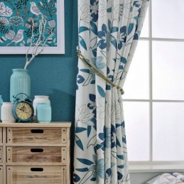 Tenda Moderna Semplice Su Misura Con Stampa Di Fiori Freschi In Tessuto Per Camera Da Letto