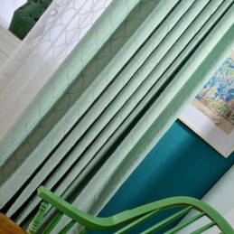 Tenda Giapponese Semplice Su Misura Con Ricamo Geometrico, Tessuto Protettivo Per L'Ambiente Verde