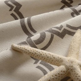 Tenda Semplice Nordica Su Misura, Stampa Geometrica, Tessuto Di Cotone Protettivo Per L'Ambiente