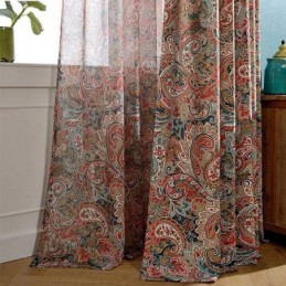 Tenda Antica Americana Su Misura Con Stampa Floreale A Contrasto In Tessuto Per Camera Da Letto