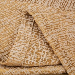 Tenda In Stile Astratto Americano Su Misura, Motivo Geometrico Marrone, Tessuto Oscurante Jarquard In Ciniglia