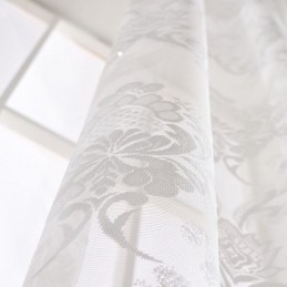 Tenda Trasparente Classica Semplice Su Misura, In Tessuto Jacquard Con Fiori Europei, Per Soggiorno E Camera Da Letto.